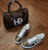 HEED NYC Men's Classic Black & White Vegan Leather Sneaker